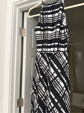 Ann Taylor Black and White One-Shoulder Dress